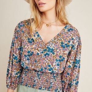 Anthropologie Maeve Boho Floral Blouse, Medium